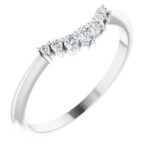 14K White 1/8 CTW Natural Diamond Contour Band-White-1/8