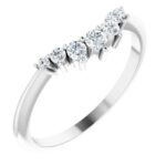 14K White 1/5 CTW Natural Diamond Contour Band-White-1/5