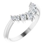 14K White 1/3 CTW Natural Diamond Contour Band-White-1/3