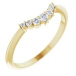 14K White 1/8 CTW Natural Diamond Contour Band-Yellow-1/8