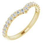 14K White 1/3 CTW Natural Diamond Contour Band-Yellow-1/3