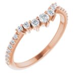 14K 1/3 CTW Natural Diamond Contour Band-Rose-1/3