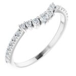 14K 1/5 CTW Natural Diamond Contour Band-White-1/5