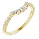 14K 1/5 CTW Natural Diamond Contour Band-Yellow-1/5