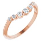 14K 1/5CTW Rose Gold Natural Diamond Contour Band-Rose-1/5