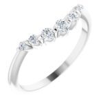 14K 1/5 CTW White Gold Natural Diamond Contour Band-White-1/5