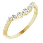 14K 1/5CTW Yellow Gold Natural Diamond Contour Band-Yellow-1/5