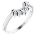 14K Gold 1/6 CTW Natural Diamond Contour Band-White