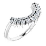 14K Gold 1/4 CTW Natural Diamond Contour Band-White