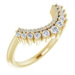14K Gold 1/4 CTW Natural Diamond Contour Band-Yellow
