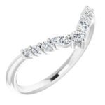 14K Gold 1/5 CTW Natural Diamond Contour Band-White