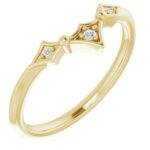 14K Gold .025 CTW Natural Diamond Contour Band-Yellow