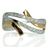 14k white and rose gold .14ctw diamond anniversary ring