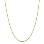 2.00mm 10k Yellow Gold Handmade Diamond-Cut-Rope-20 inches