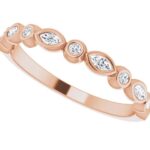 14K Rose 1/4 CTW Diamond Anniversary Band