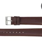 Long Brown Leather Water-Resistant Padded Watch Band