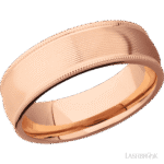 14K Rose Gold with Machine Finish