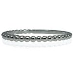 14k white gold beaded band