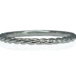 14k white gold twisted rope band