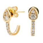 14k Yellow Diamond Huggie Earrings (.33ctw)