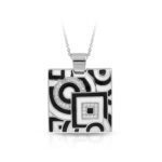 Belle Etoile Geometrica Black and White Pendant