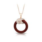 Belle Etoile Aridane Brown & Rose Pendant