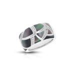 Belle Etoile Sirena Black Mother-of-Pearl Ring