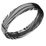 8 mm wide Flat Marble band.-4mm-7
