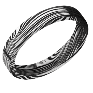 8 mm wide Flat Marble band.-4mm-11.75