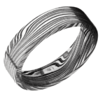 8 mm wide Flat Marble band.-6mm-8