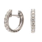 14k diamond huggie earrings (.44ctw)