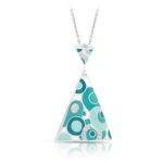 Belle Etoile Groovy White & Aqua Pendant