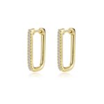 Lafonn 20mm x 12.5mm Rectangle Hoop Earrings