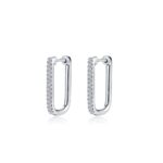 Lafonn 20mm x 12.5mm Rectangle Hoop Earrings