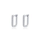 Lafonn 15mm x 11mm Rectangle Hoop Earrings