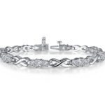 Lafonn 4.23 CTW 3-Stone Infinity Alternating Bracelet