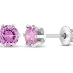 6 Prong Solitaire Child Earrings