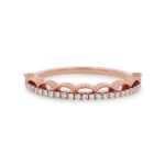 Classique Diamond Lace Wedding Band in 14K Rose