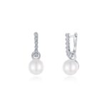 Lafonn Cultured Freshwater Pearl Charm Huggie Earrings