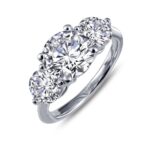 Lafonn Classic Three-Stone Engagement Ring