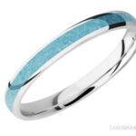 Lashbrook Cobalt Chrome and Turquoise Wedding Band