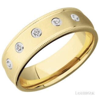 Lashbrook 14K Yellow and Diamond Wedding Band