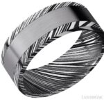 Lashbrook Damascus and Tantalum Wedding Band
