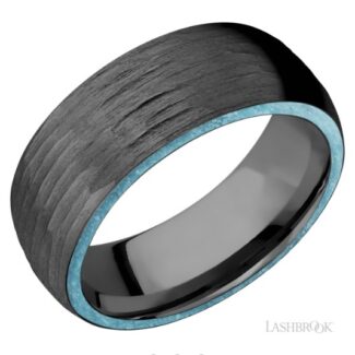 Lashbrook Zirconium and Turquoise Wedding Band