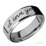 Lashbrook Custom Handwriting Wedding Band-Titanium