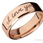 Lashbrook Custom Handwriting Wedding Band-14K Rose