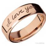 Lashbrook Custom Handwriting Wedding Band-18K Rose