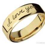 Lashbrook Custom Handwriting Wedding Band-10K Yellow