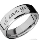Lashbrook Custom Handwriting Wedding Band-10K White