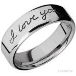 Lashbrook Custom Handwriting Wedding Band-18K White